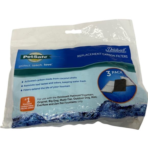 Petsafe Drinkwell Premium Replacement Carbon Filters PAC00-13070 3-Pack - Picture 1 of 4